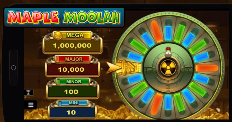 Maple Moolah Bonus Wheel Jackpots